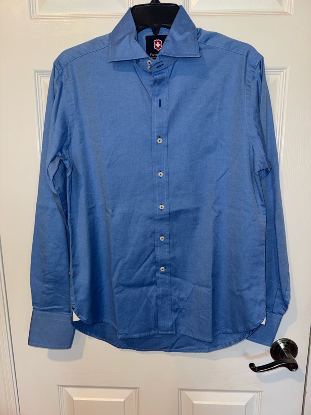 Victorinox Men's Light Blue Dress Shirt - Button Front